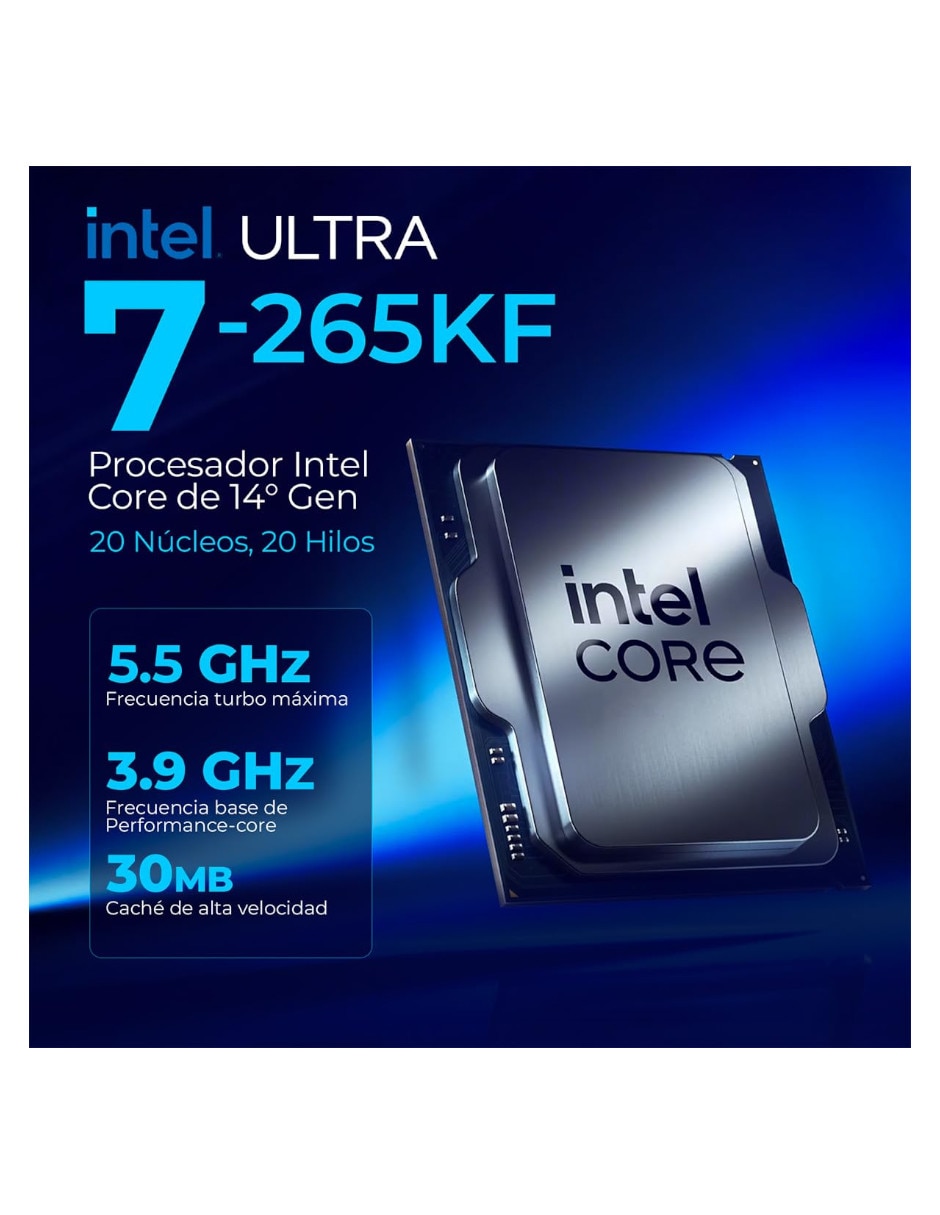 Computadora Gamer Xtreme PC Gaming DXTU732GB55070T5 Full HD Intel Core Ultra 7 265K NVIDIA GeForce RTX 5070 16 GB RAM 1 TB SSD