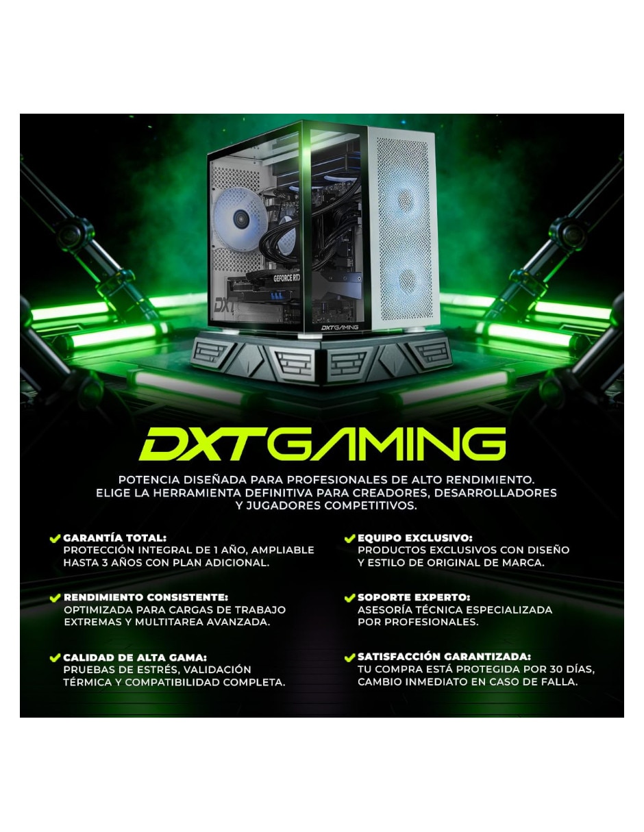 Computadora gamer Dxt Gaming DXTI932GB55060TIT6 Intel Core i9 NVIDIA GeForce RTX 5060 Ti 16 GB RAM 1 TB SSD