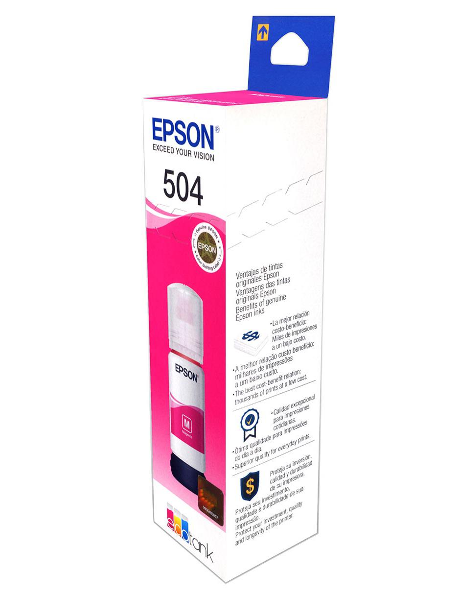 Botella de Tinta Epson 504 magenta