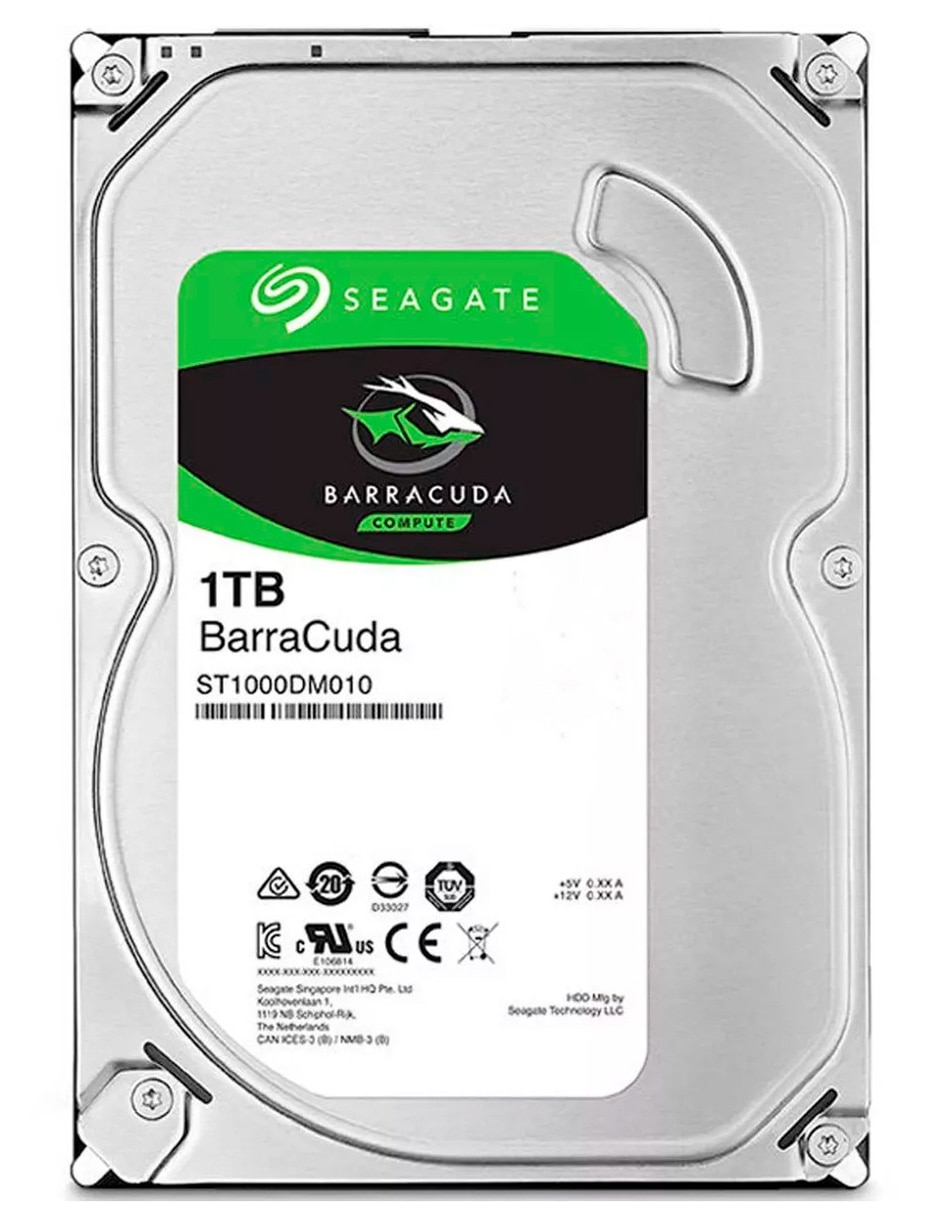 Disco Duro Seagate 1 TB Nuevo Barracuda 3.5 Sata3 7200Rpm St1000Dm010