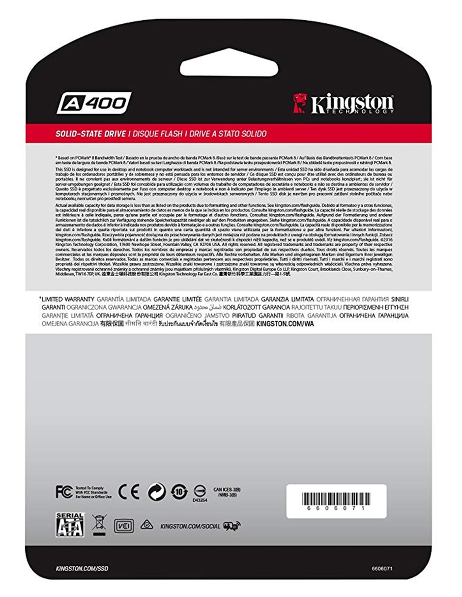 SSD Kingston Sa400S37 480G 2.5 Sata