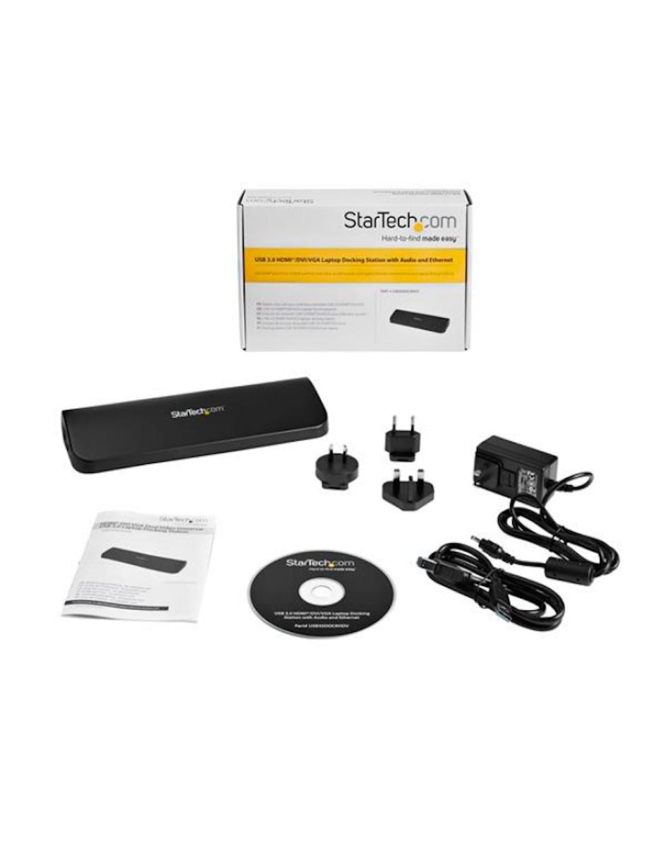 Docking Station USB 3.0 para Dos Pantallas con HDMI y DVI/VGA Startech.com