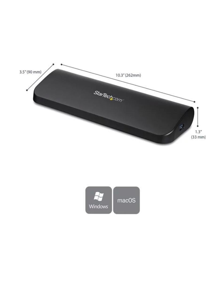 Docking Station USB 3.0 para Dos Pantallas con HDMI y DVI/VGA Startech.com