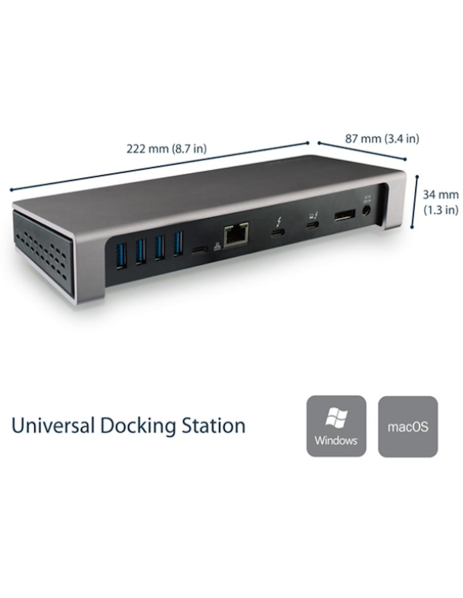 Dock Thunderbolt 3 con Lector de Tarjetas SD Entrega de Alimentación de 85W 4K Doble Startech.com 3