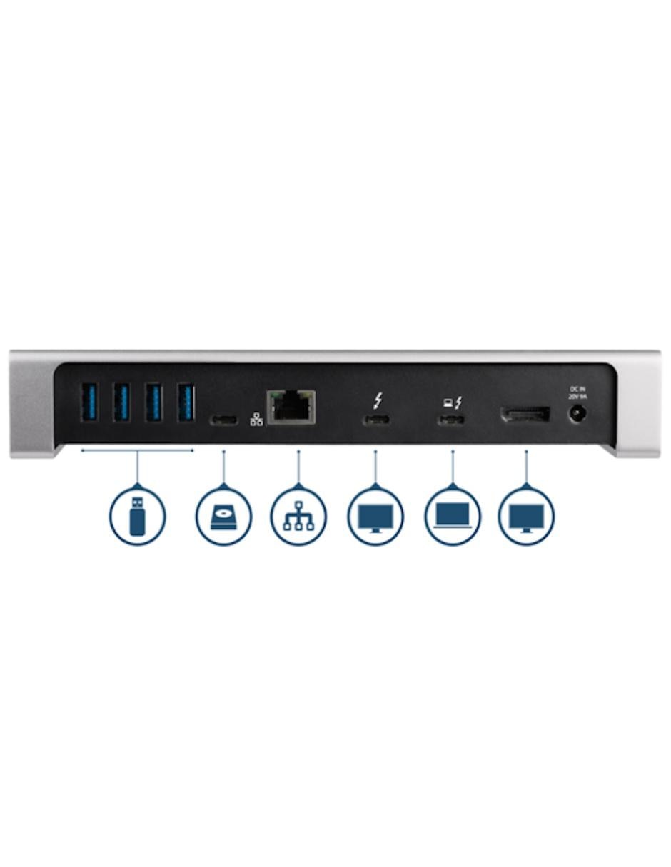 Dock Thunderbolt 3 con Lector de Tarjetas SD Entrega de Alimentación de 85W 4K Doble Startech.com 4