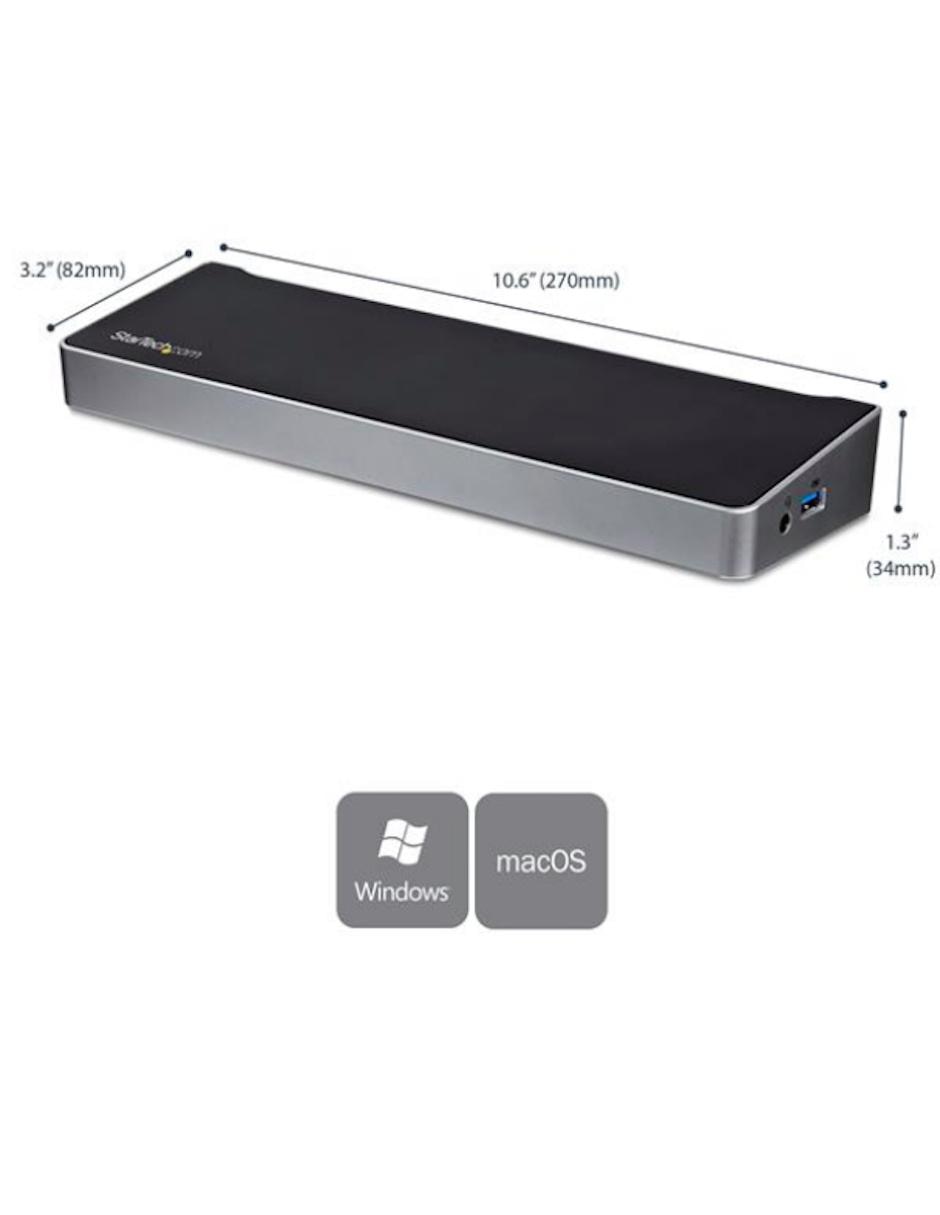 Docking Station USB 3.0 para Tres Pantallas 1x HDMI 2x DisplayPort Startech.com