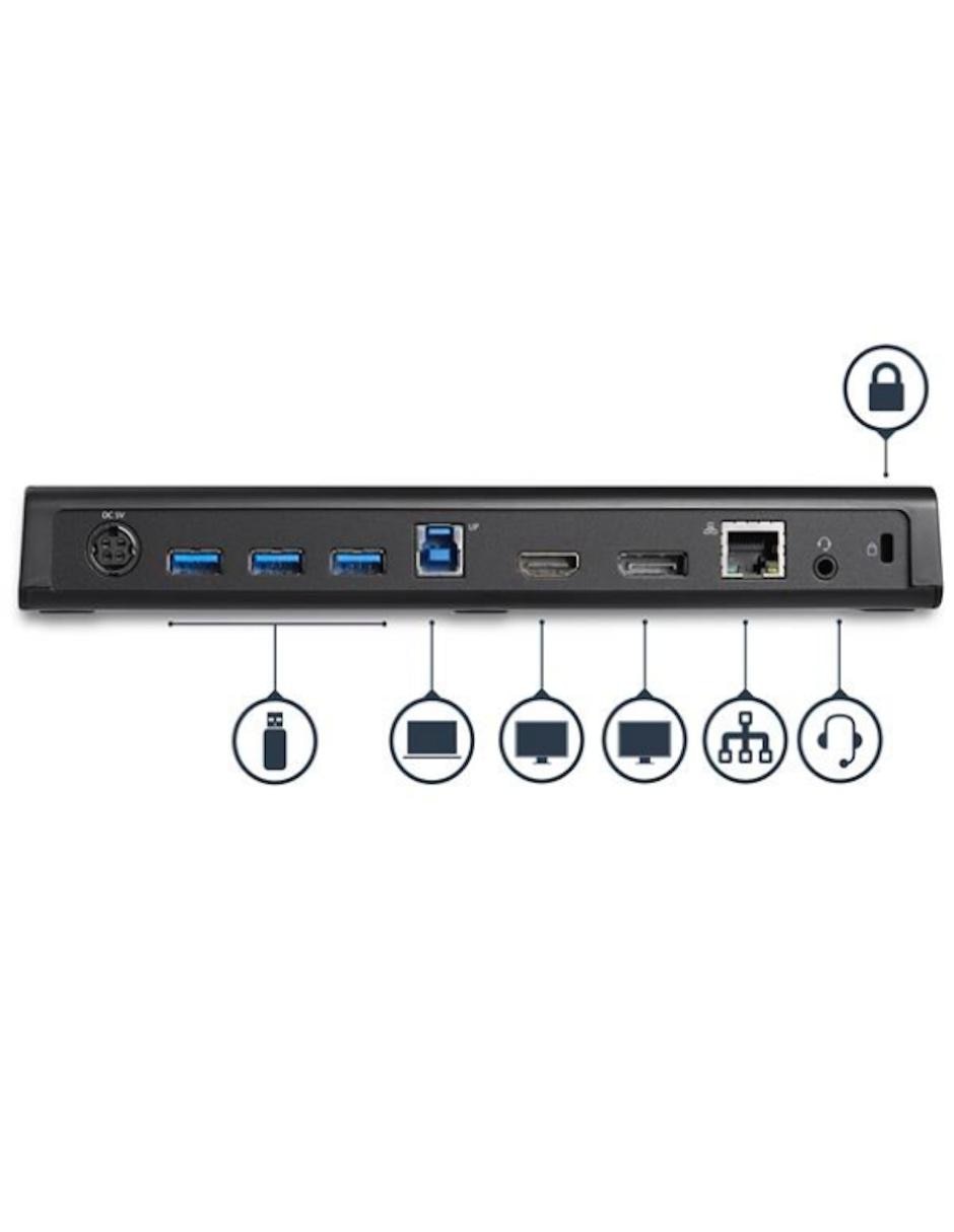 Docking Station USB 3.0 para Dos Pantallas con HDMI y DisplayPort 4K Startech.com