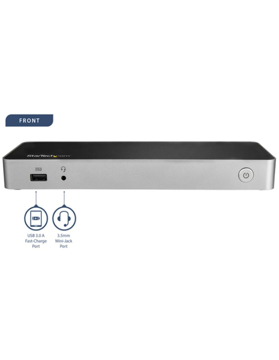 Docking Station para Laptops USB-C Replicador de Puertos USB Tipo C para 2 Pantallas 4K con PD DP y HDMI para MacBook Startech.com