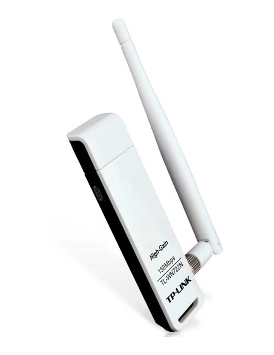 Adaptador Inalámbrico USB TP-Link TL-WN722N 2.4Ghz 802.11n 150Mbps