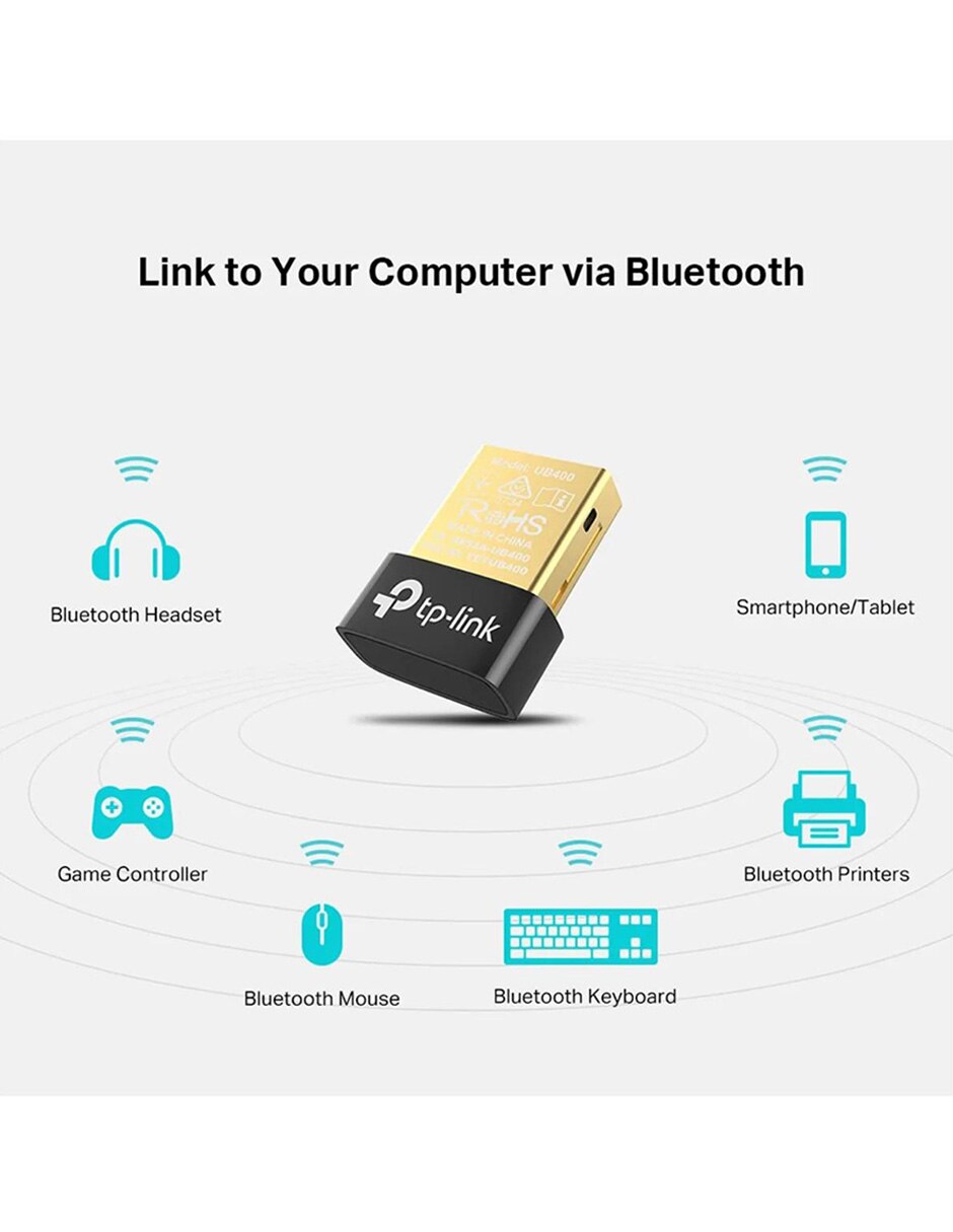 Adaptador Inalámbrico TP-Link UB400 Bluetooth 4.0 USB 2.0