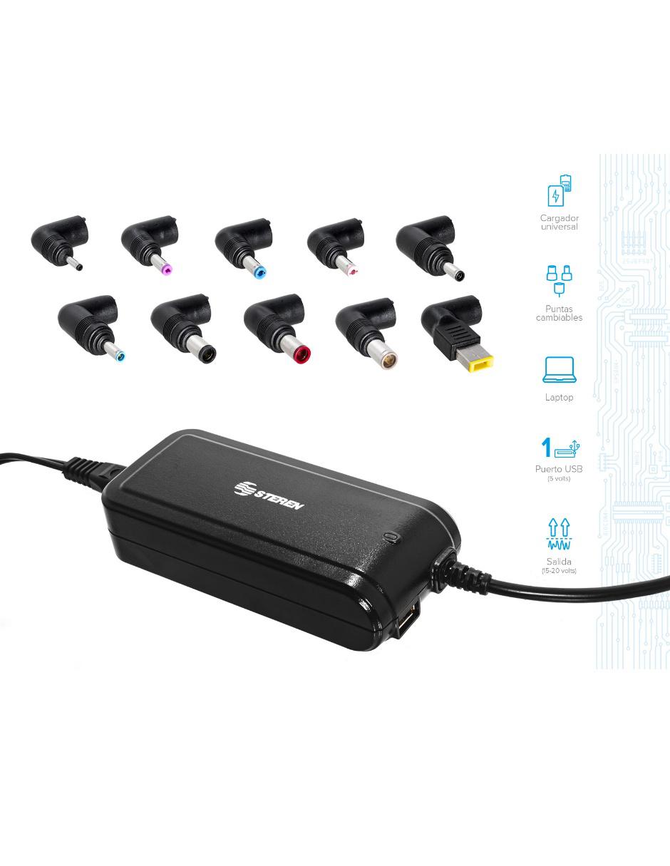 Adaptador de Corriente Steren Tipo A 2.0 Compatible con Laptops