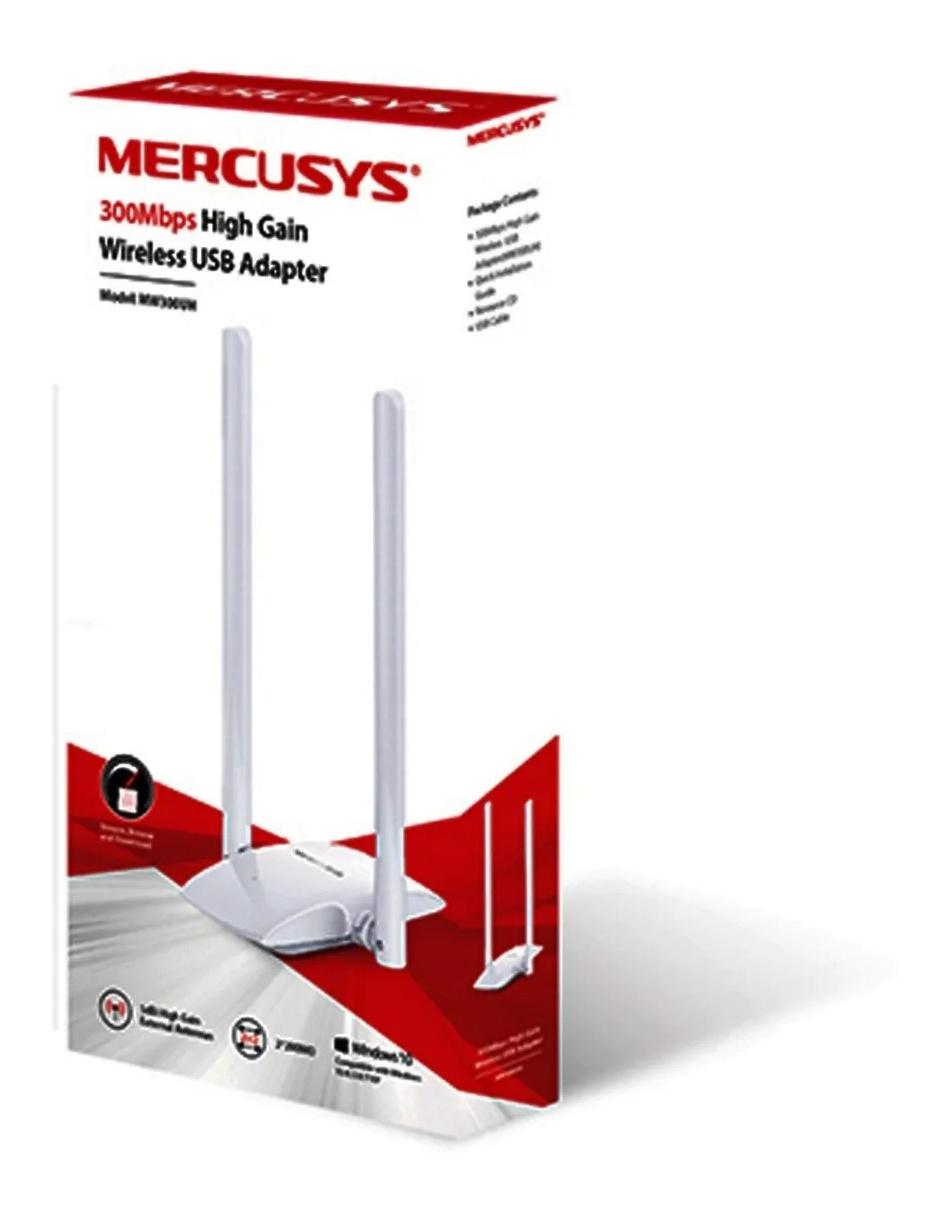 Adaptador Inalámbrico USB Mercusys MW300UH 2.4 GHz 802.11n 300Mbps