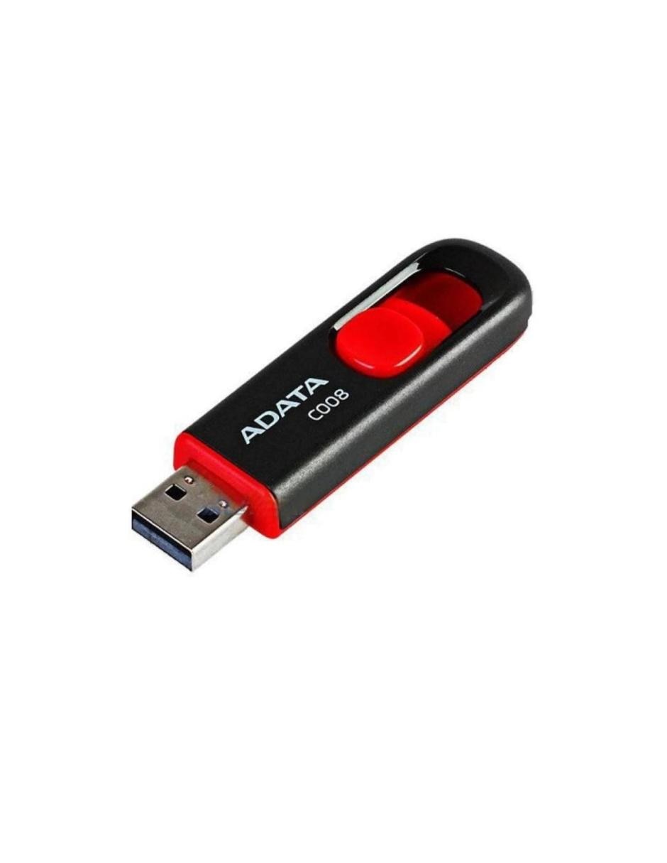 Memoria USB 32GB Adata C008 2.0 Retráctil Flash Drive negro AC008-32G-RKD
