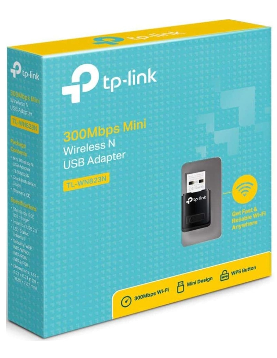 Adaptador Inalámbrico USB TL-WN823N 2.4GHz 802.11n 300Mbps