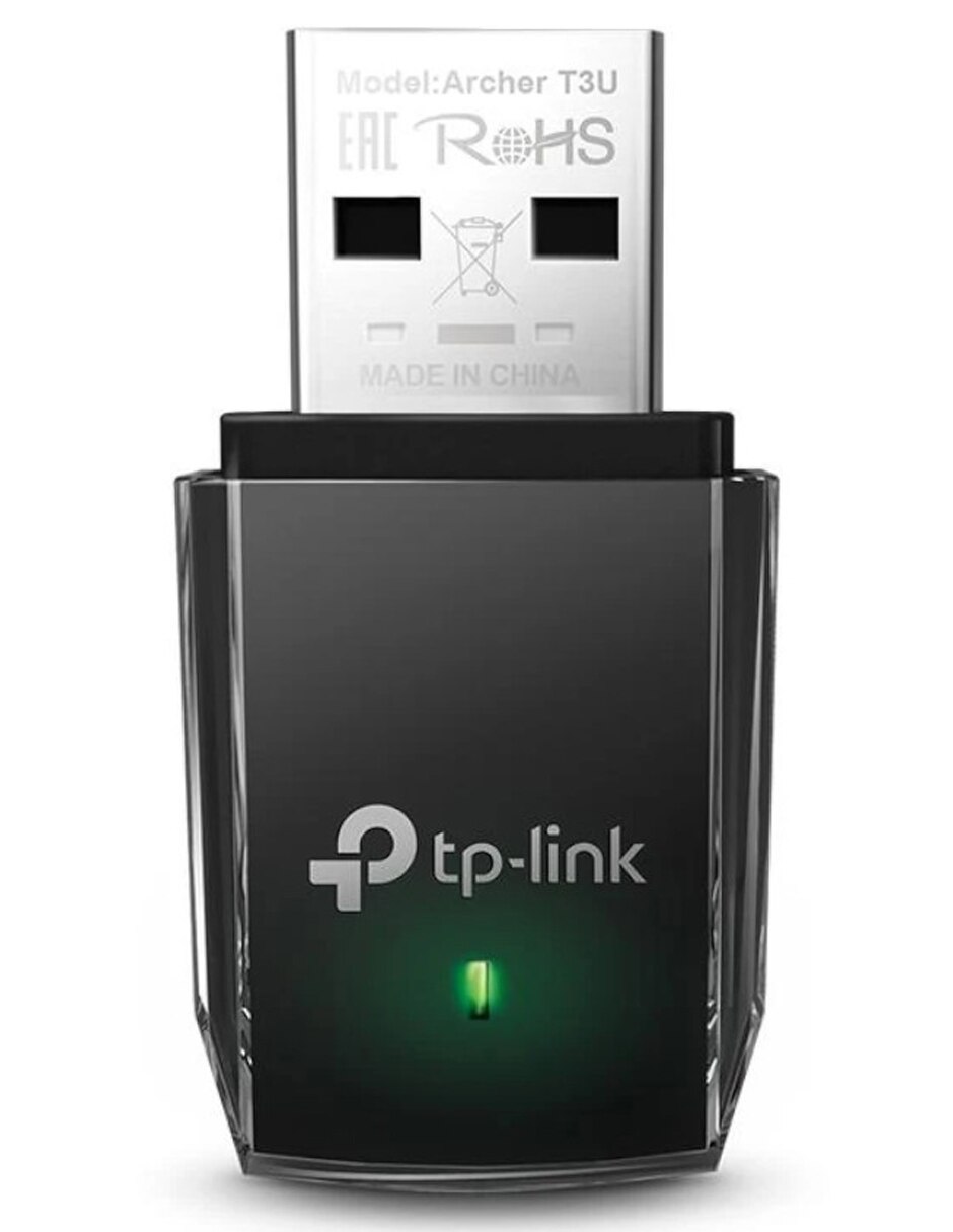 Adaptador Inalámbrico USB TP-Link Archer T3U Dual Band 802.11ac 1300Mbps 1