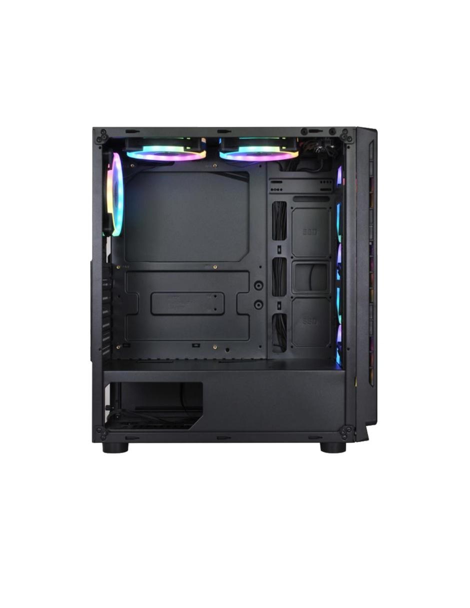 Gabinete Gamer Xzeal Cristal Templado RGB negro XZCGB03B