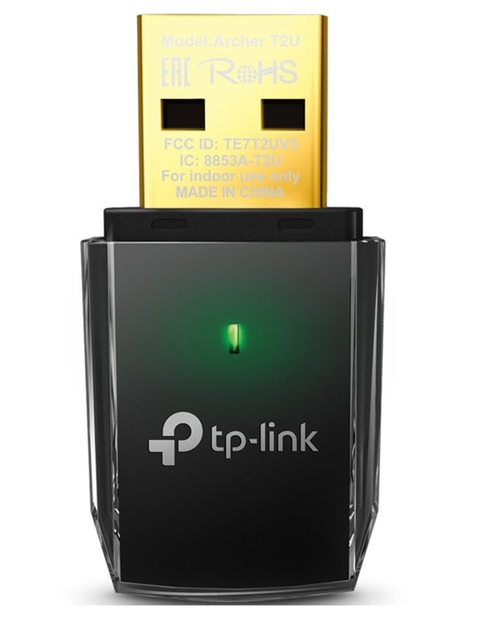 Adaptador Inalámbrico USB TP-Link Archer T2U Dual Band 802.11ac 600Mbps