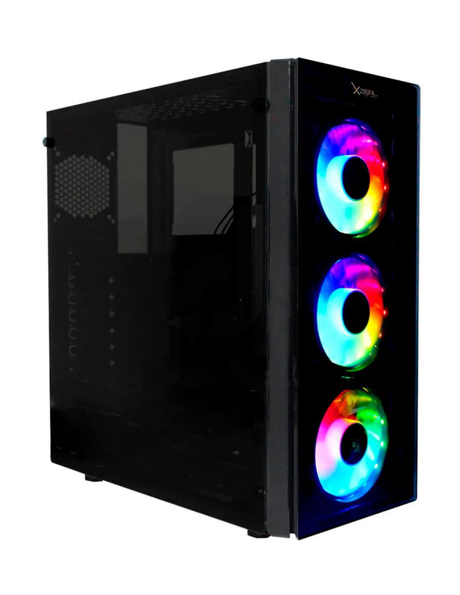 Gabinete Gamer Xzeal XZ110 RGB Cristal Templado 4 ventiladores XZCGB12B