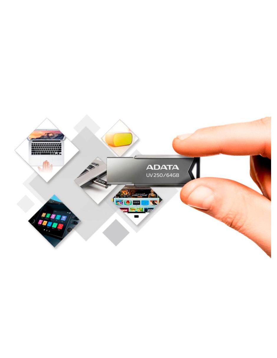 Memoria Flash Adata UV250 16GB USB 2.0 (AUV250-16G-RBK)