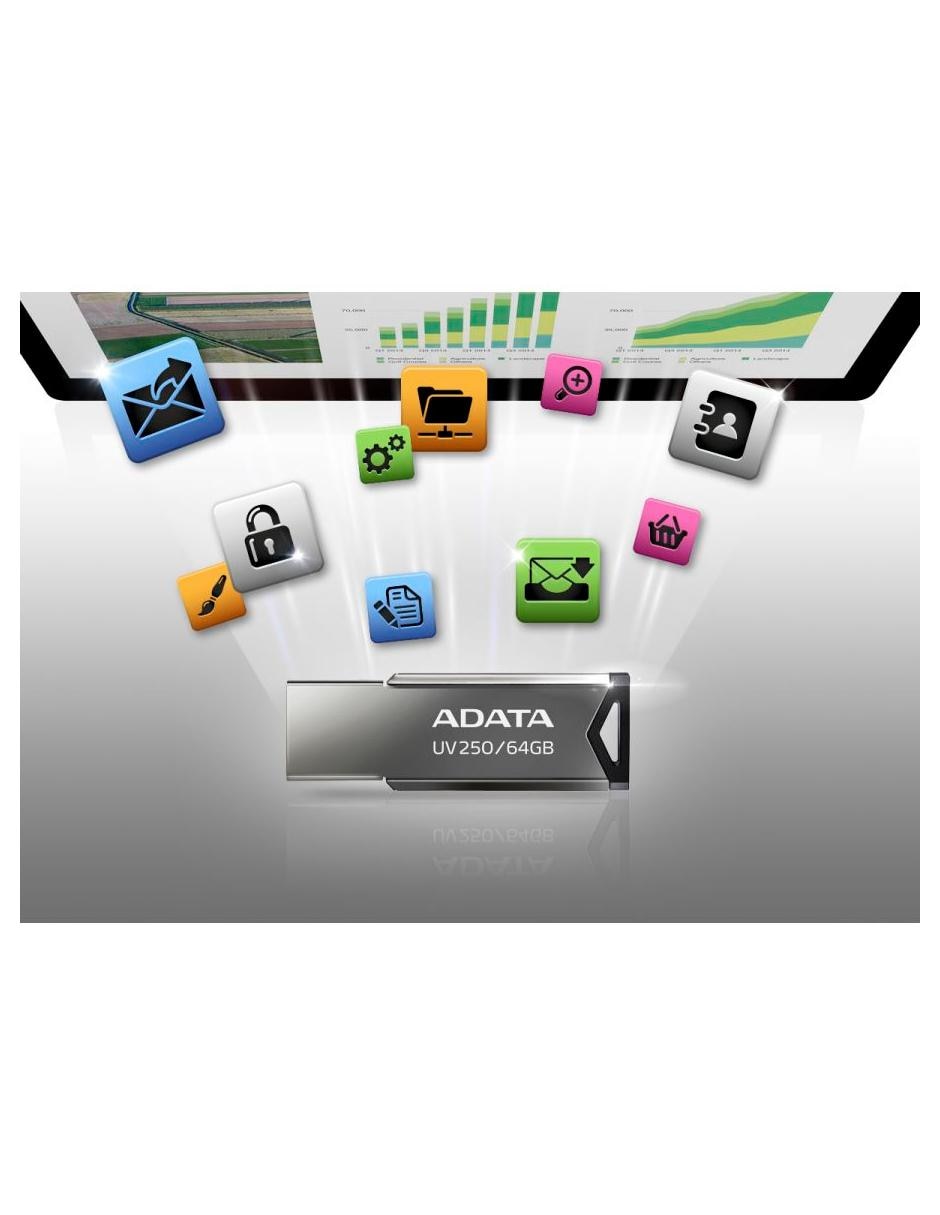 Memoria Flash Adata UV250 16GB USB 2.0 (AUV250-16G-RBK)