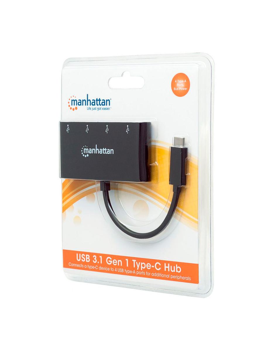 Hub USB C Manhattan A 4 PTOS V3.1 162746
