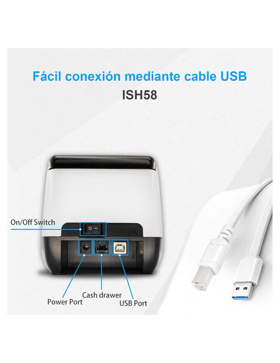 Impresora eléctrica Ish58 térmica alámbrica monocromática