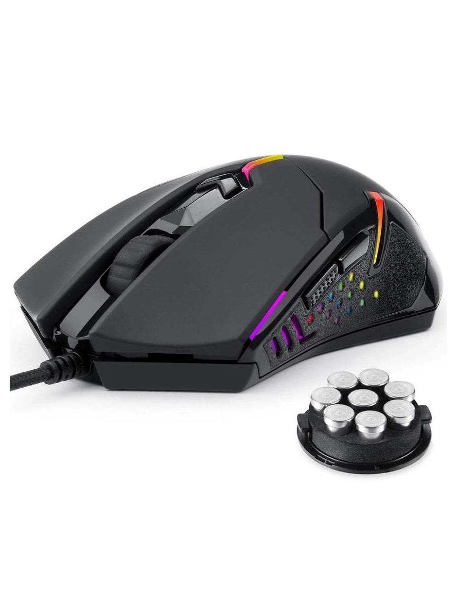 Mouse Gamer Redragon Centrophorus M601 con 8 pesas ajustables