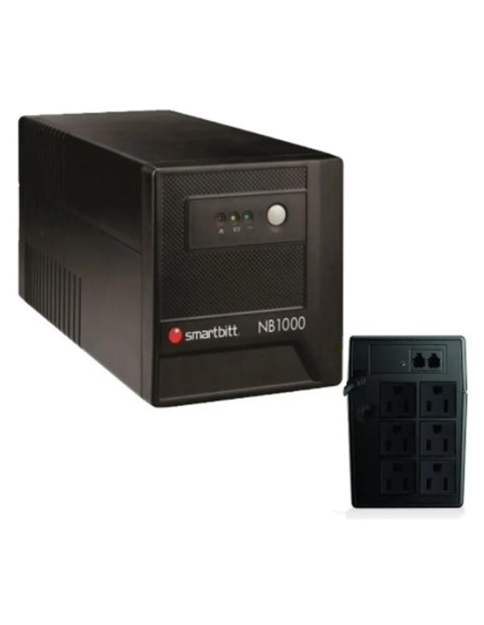 No-Break Smartbitt SBNB1000USB 1000VA/500 Watts 6 contactos