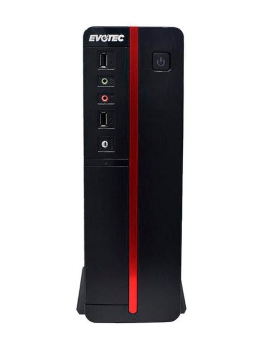 Gabinete Evotec Slim Viena Micro ATX fuente 600W Rojo EV-1011 1