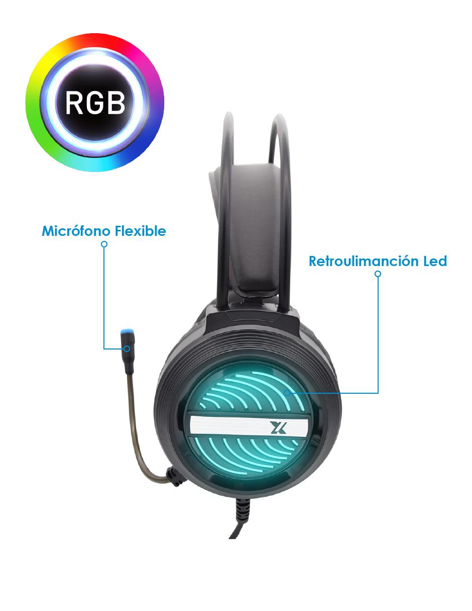 Audífonos gamer over - ear X9S Alámbricos 4