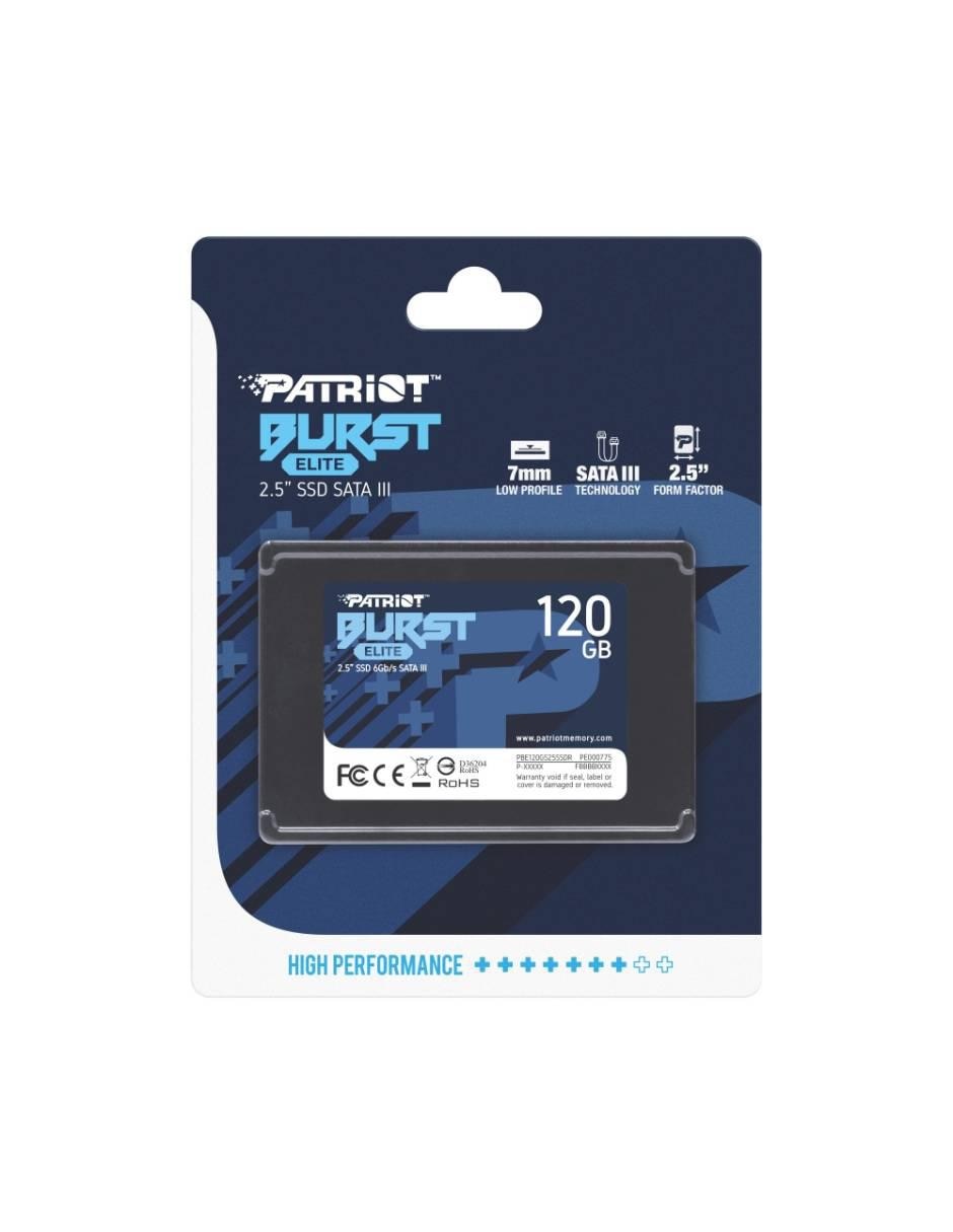 Unidad SSD Patriot capacidad 120 GB