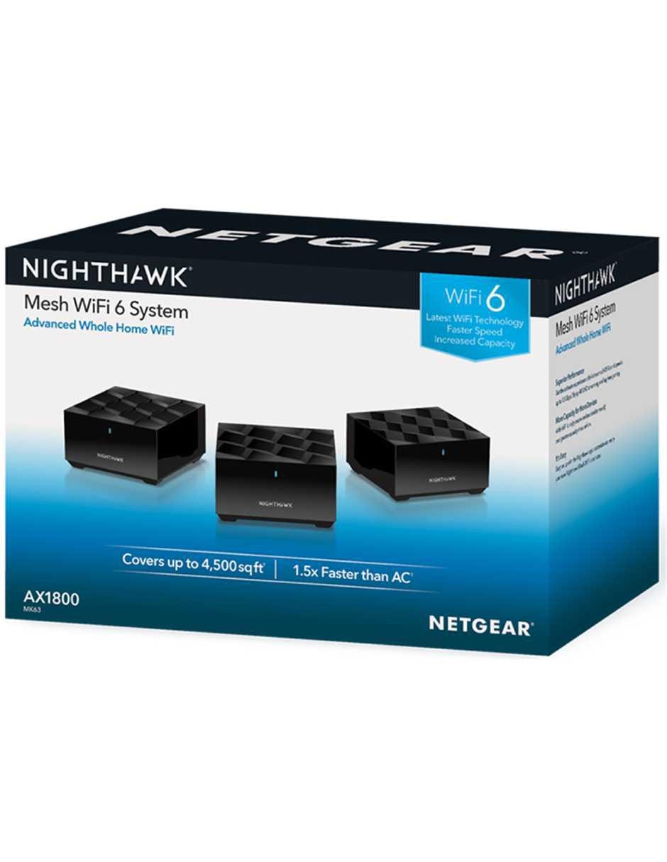 Set Mesh System Nighthaw Dual-Band WiFi 6 Set Mesh System Nighthaw Dual-Band WiFi 6