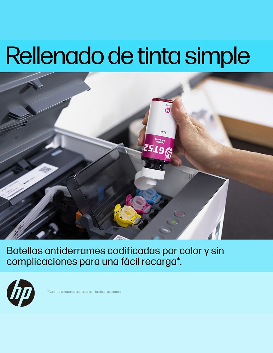 Multifuncional HP Smart Tank 720 de tinta continua alámbrica a color