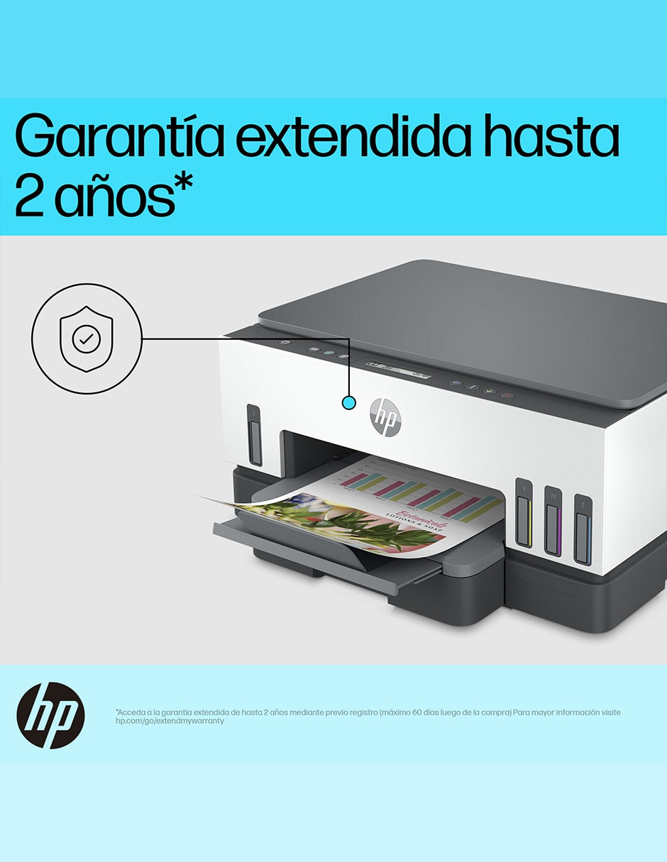 Multifuncional HP Smart Tank 720 de tinta continua alámbrica a color