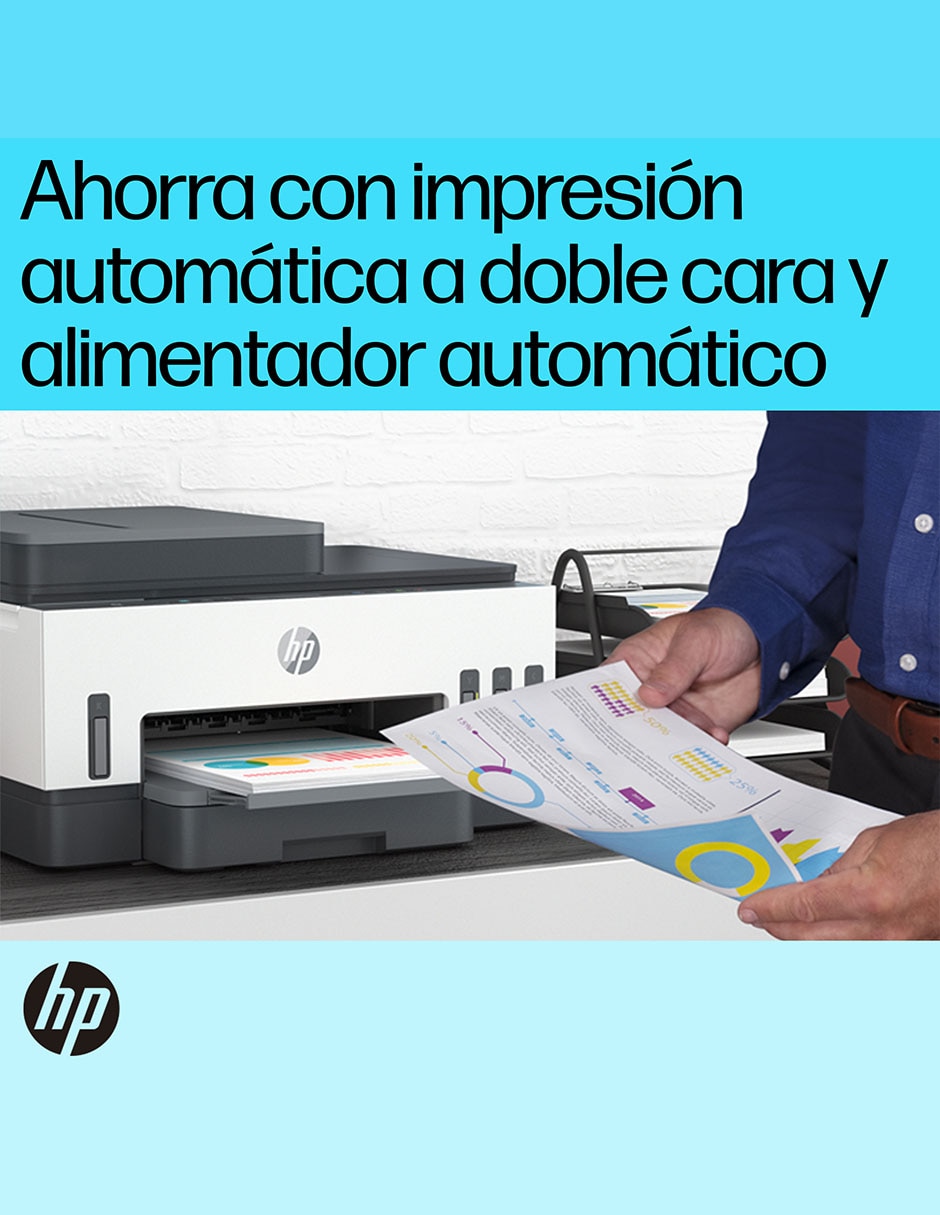 Multifuncional HP Smart Tank 750 de tinta continua alámbrica a color
