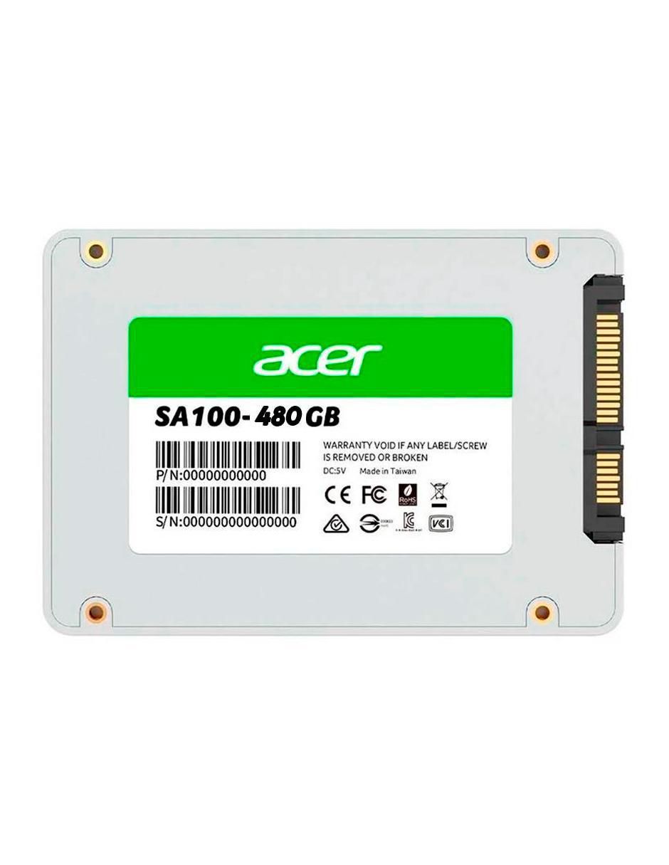 Unidad de Estado Solido Acer SA100 de 480 GB SSD