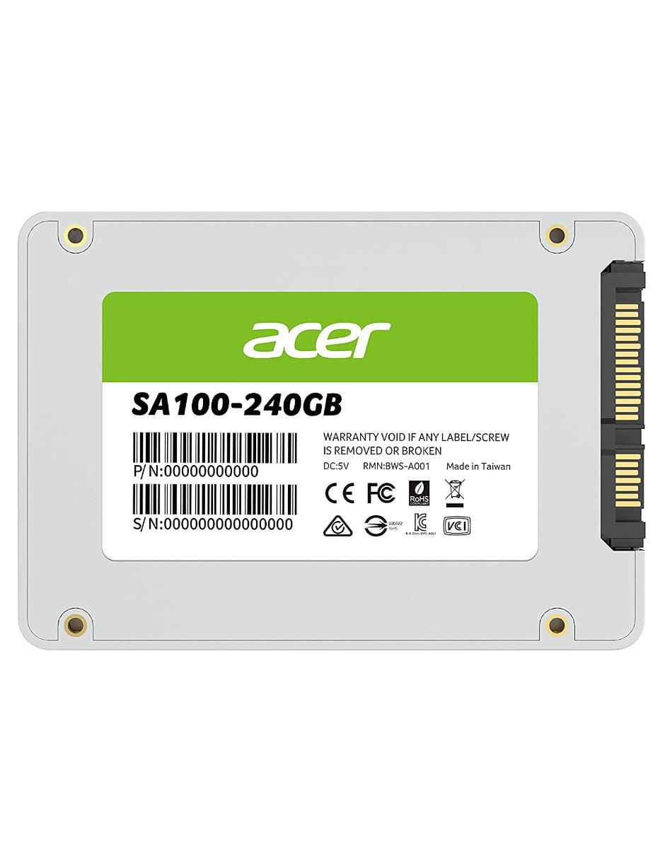 Unidad de Estado Solido SSD Acer SA100 Sata 2.5 560MB/s de 240 GB