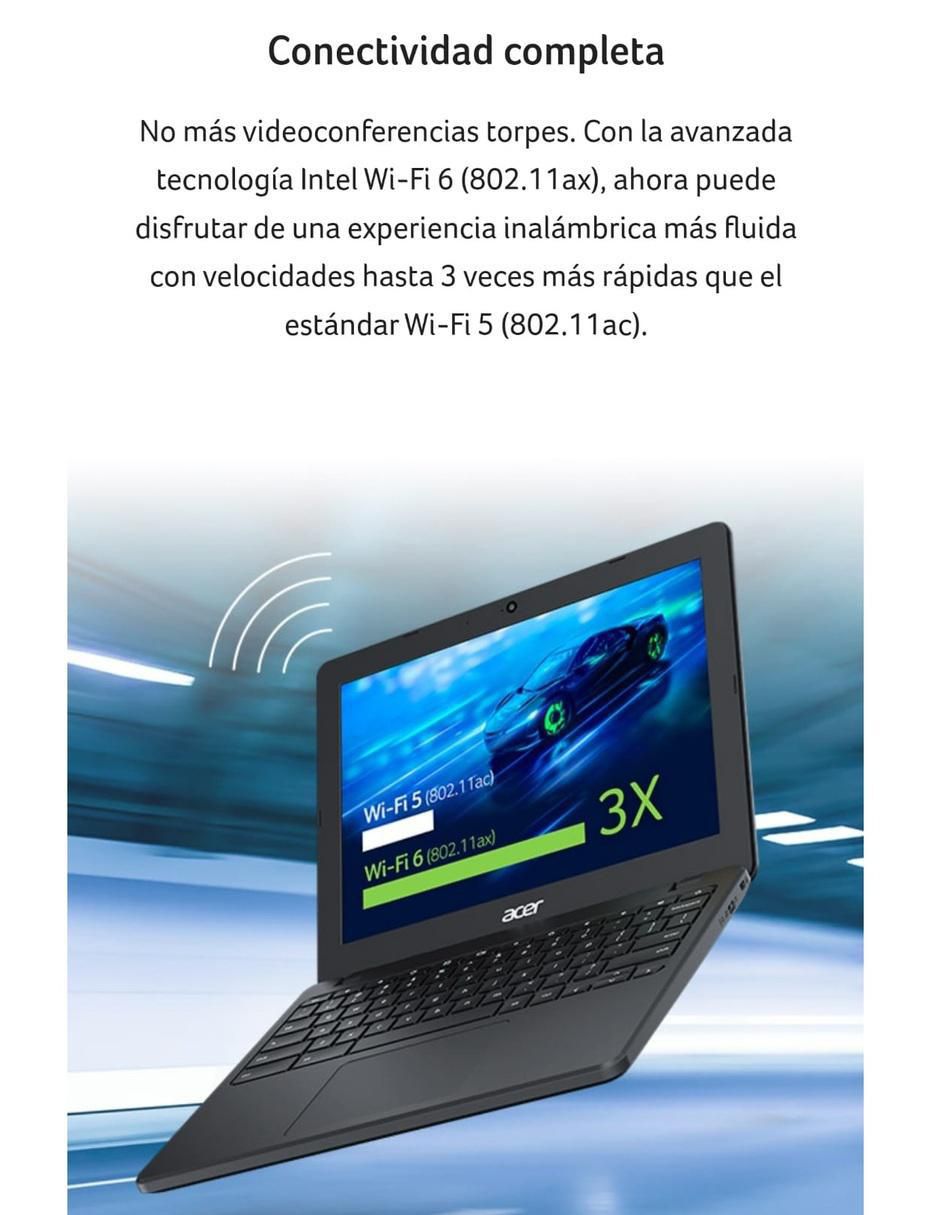 Laptop Chromebook 712 12 pulgadas HD Intel Celeron Intel UHD Graphics 4 GB 128 GB 3