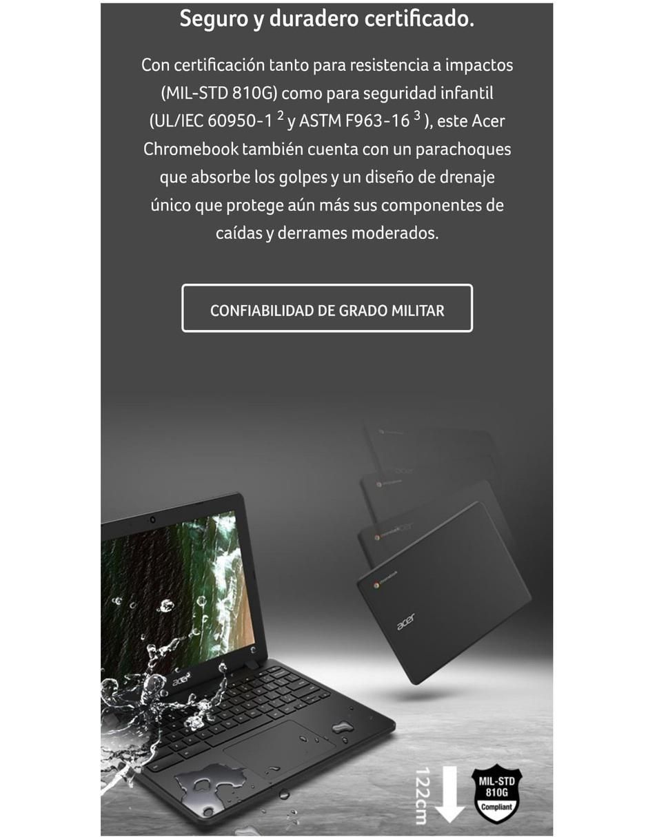 Laptop Chromebook 712 12 pulgadas HD Intel Celeron Intel UHD Graphics 4 GB 128 GB 4