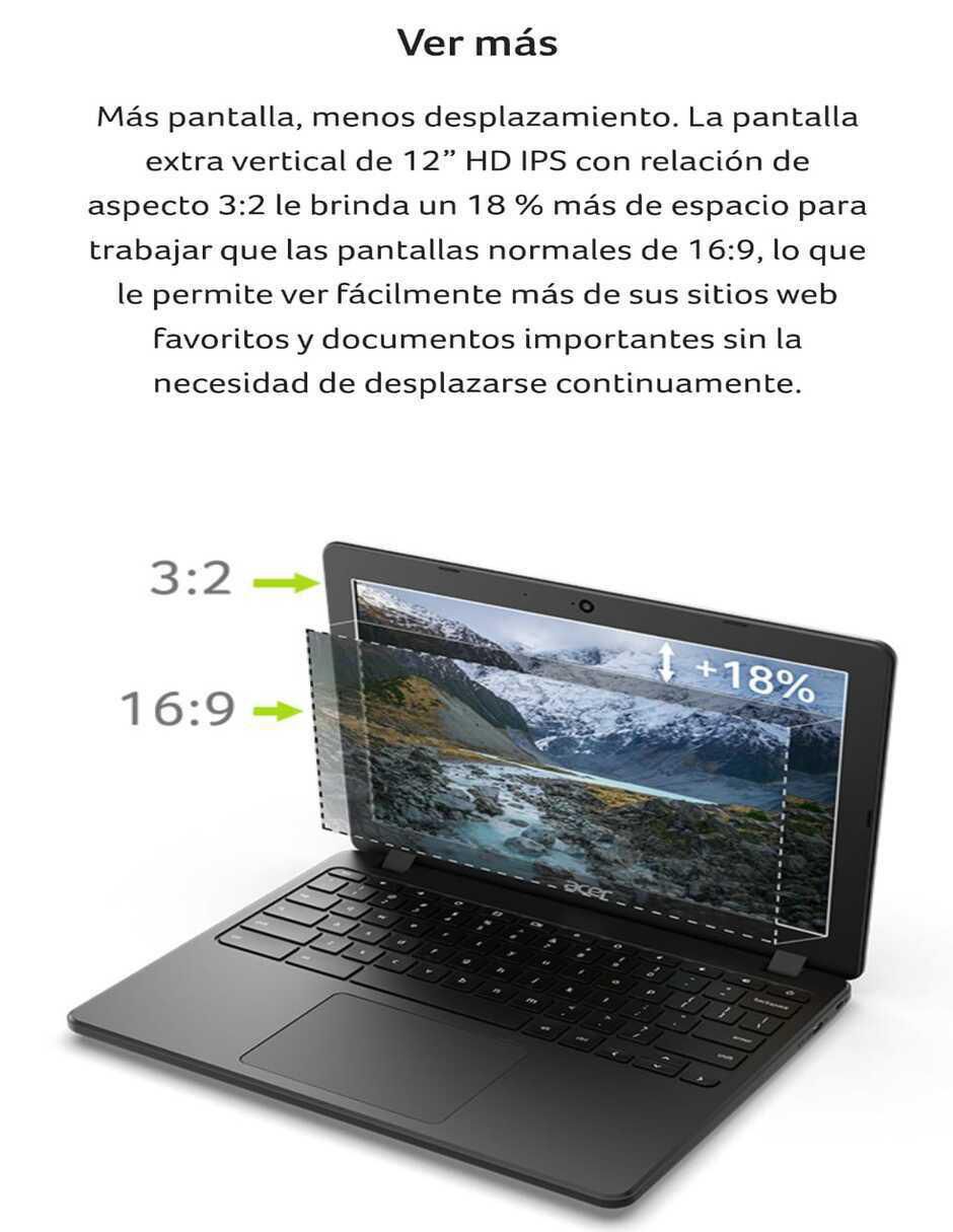 Laptop Chromebook 712 12 pulgadas HD Intel Celeron Intel UHD Graphics 4 GB 128 GB 6