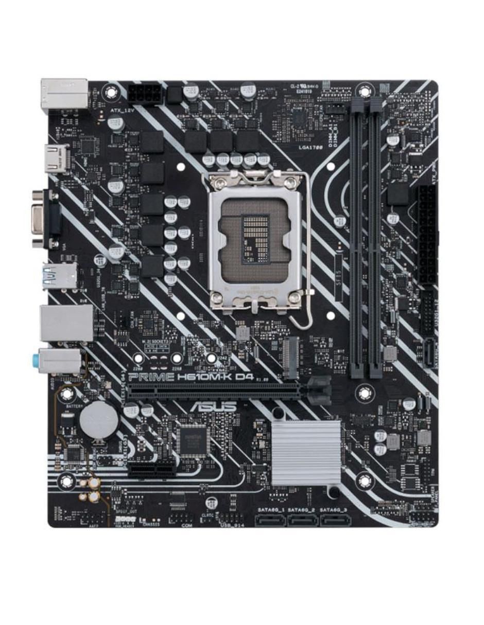 Tarjeta madre PRIME H610M-K D4 compatible con procesador Intel 7