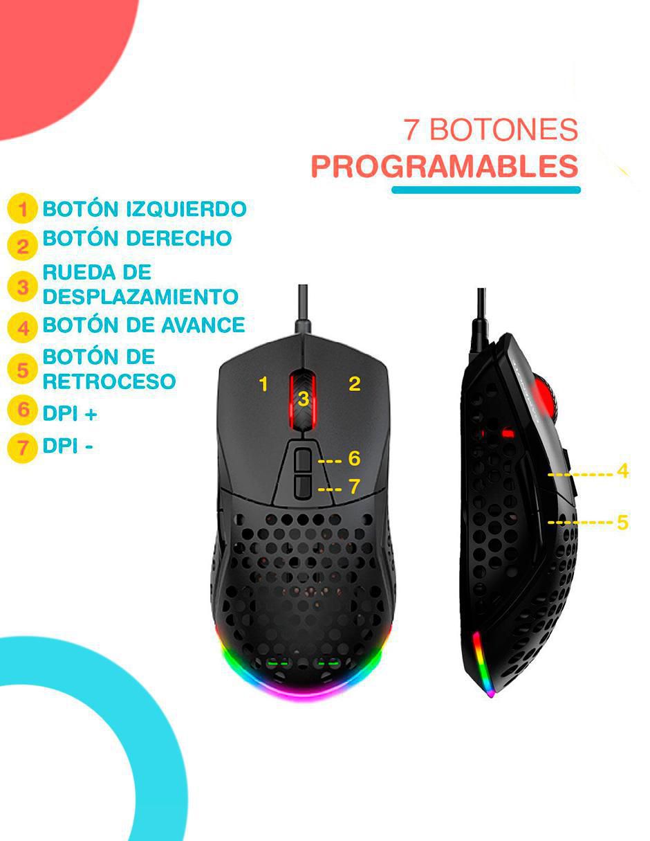 Mouse Gaming Alámbrico Titano