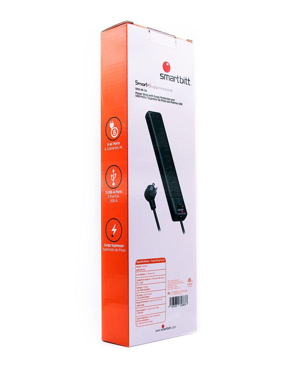 Supresor de picos Smartbitt SBSS-B6-3U