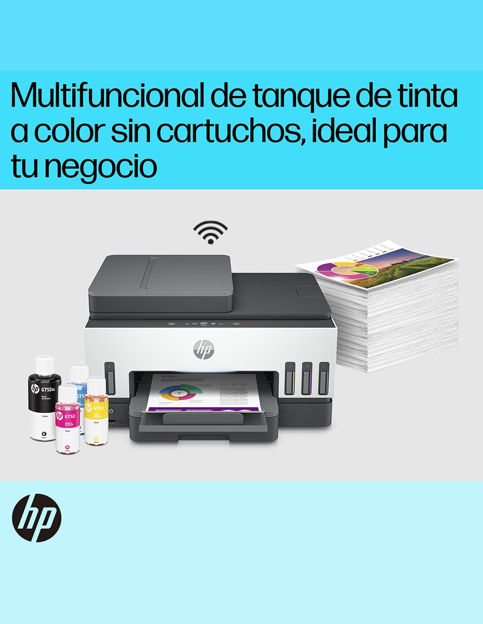 Multifuncional Hp Smart tank 790 de tinta continua alámbrica a color