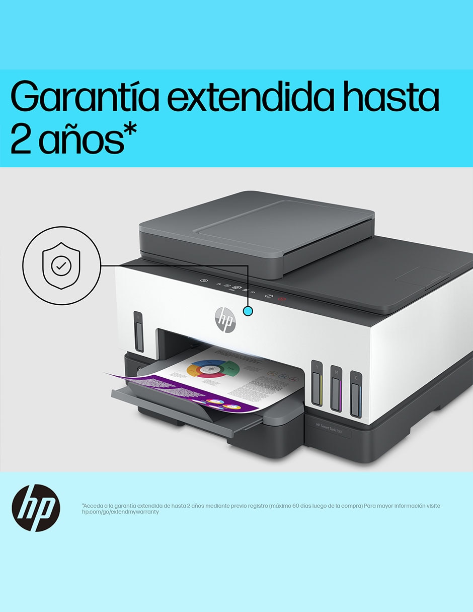 Multifuncional Hp Smart tank 790 de tinta continua alámbrica a color
