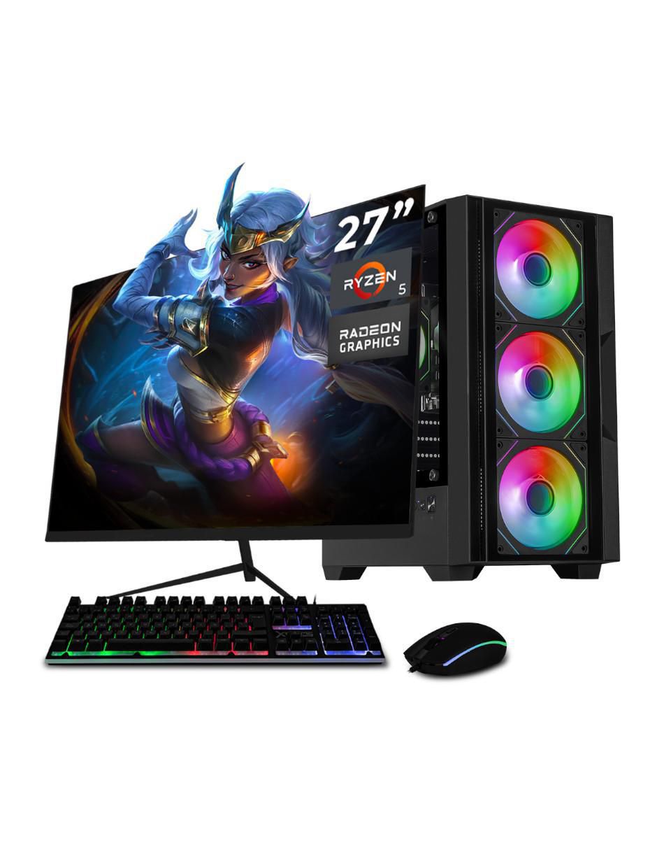 Computadora gamer Xtreme Pc Gaming XTXZR516GBRENOIR 27 pulgadas Full HD AMD Ryzen 5 AMD Radeon Graphics 16 GB RAM 1 TB SSD