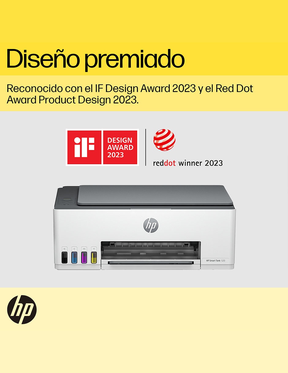 Multifuncional HP Smart Tank 580 de tinta continua inalámbrica a color