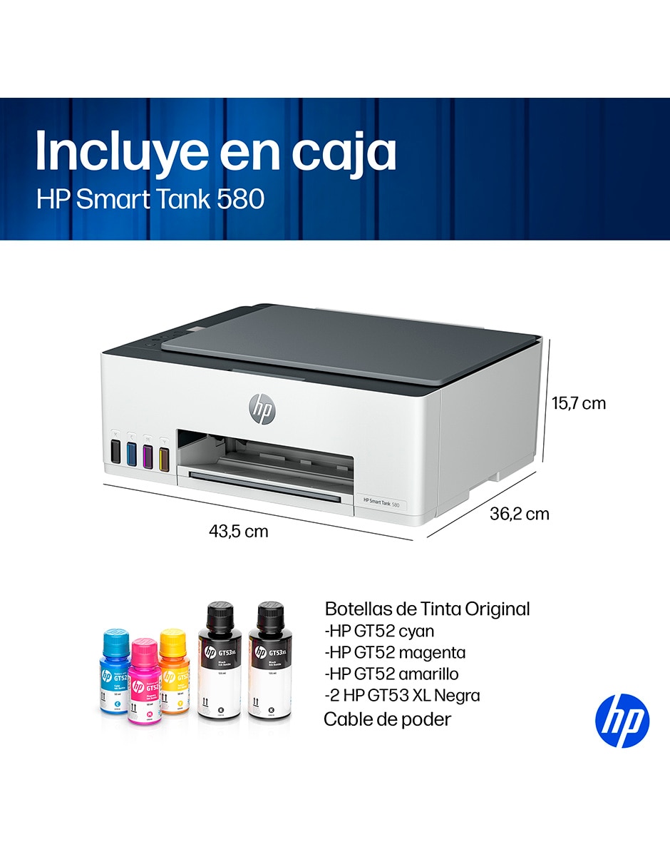 Multifuncional Smart Tank 580 de tinta continua inalámbrica a color 12