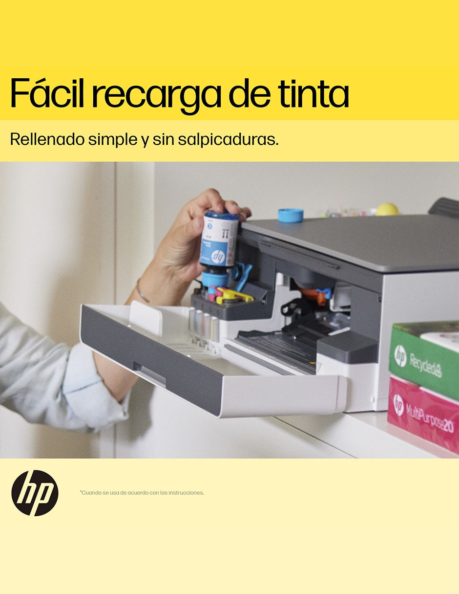 Multifuncional HP Smart Tank 580 de tinta continua inalámbrica a color