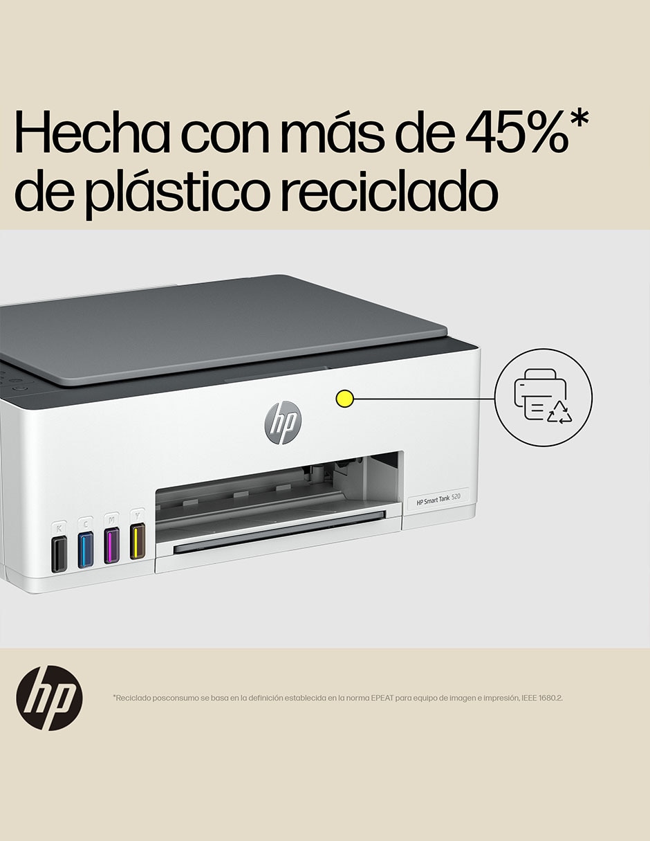 Multifuncional HP Smart Tank 580 de tinta continua inalámbrica a color